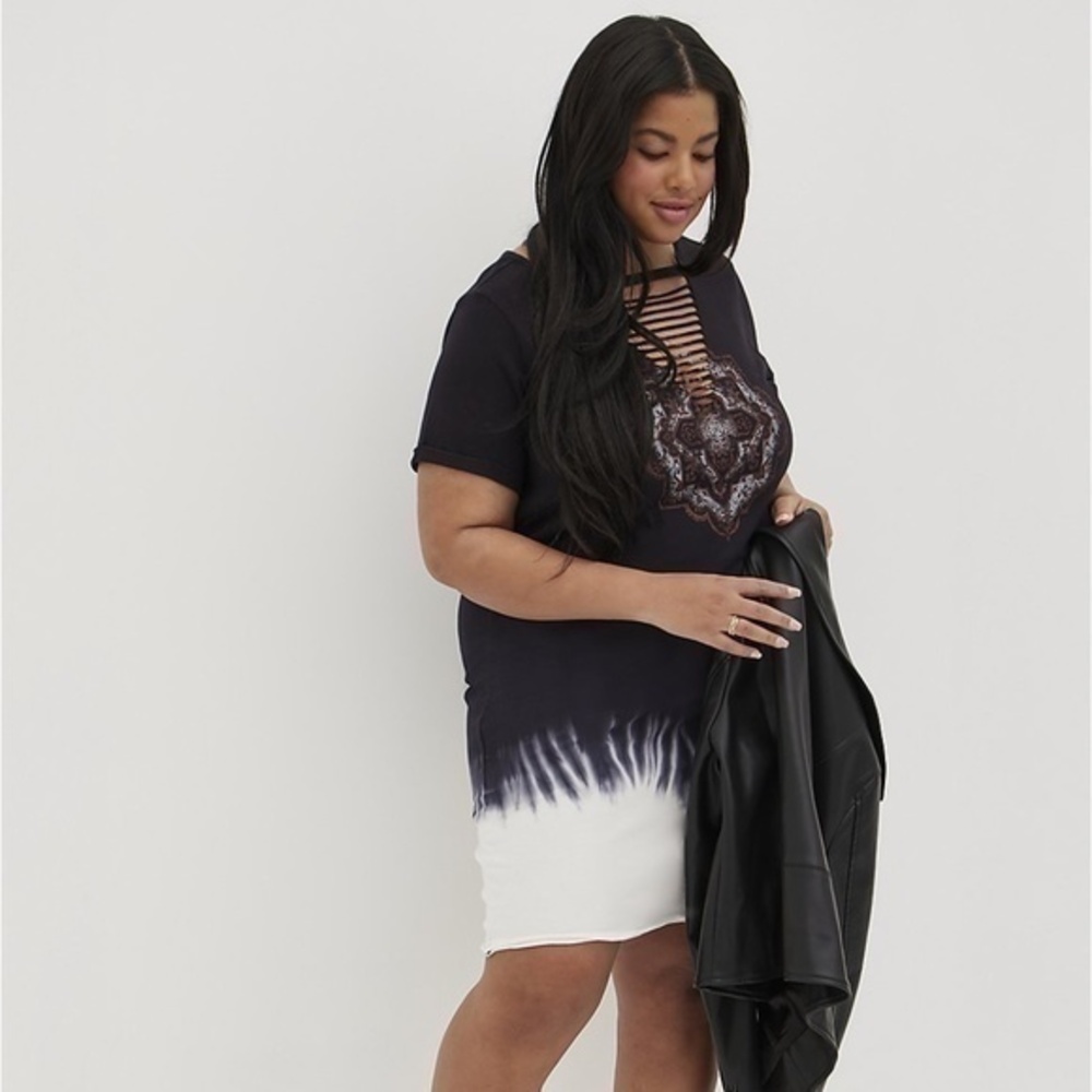 Torrid Mini Cotton Tee Shirt Dress Sz 1 or 14/16